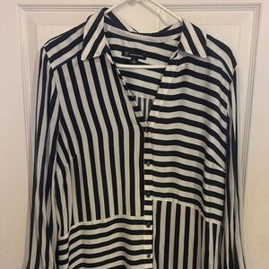 INC International Concepts Monochrome Striped Shirt